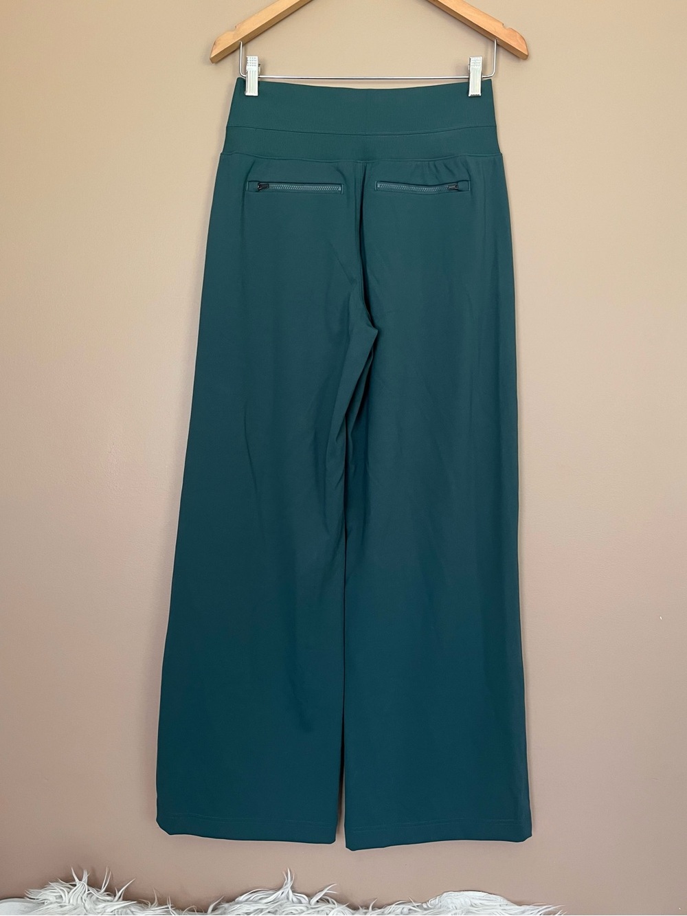 {Athleta} Venice High Rise Wide Leg Pants in Green - Womens Small - Picture 5 of 9